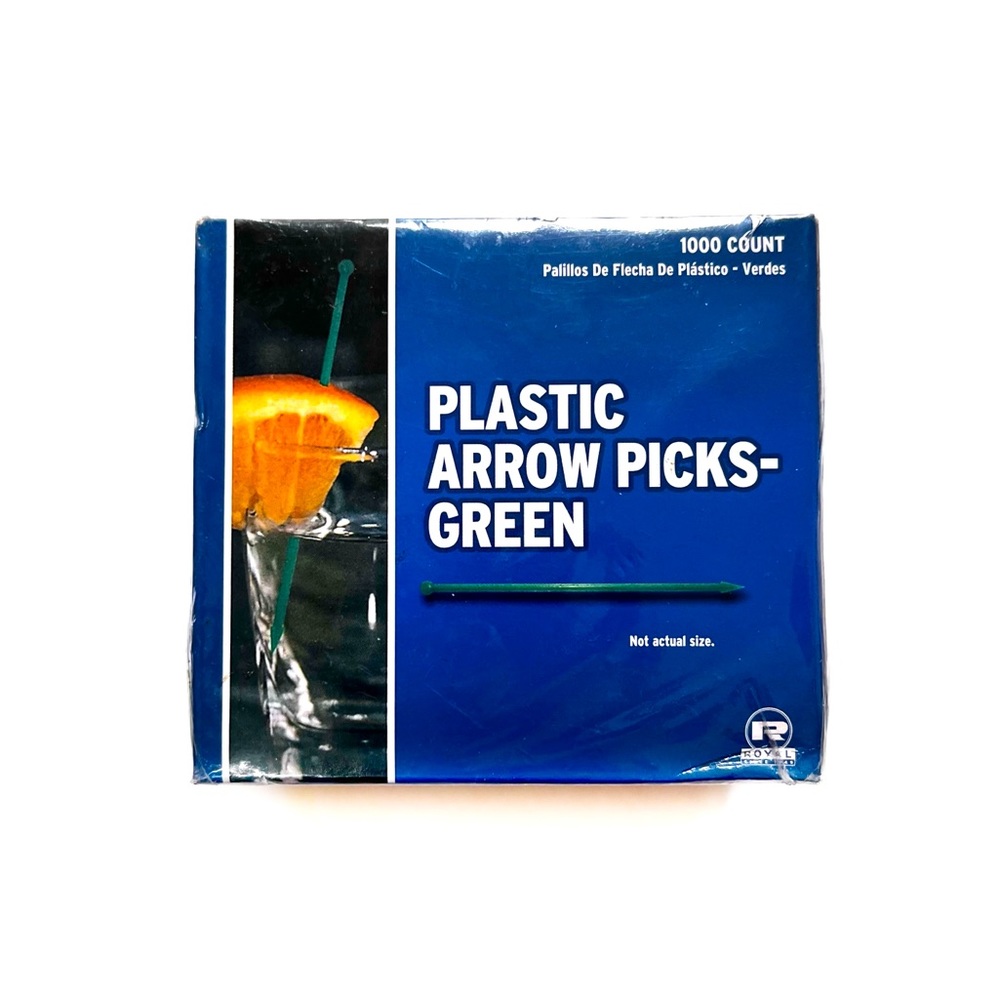 SALE!  1000 Royal Green Plastic Arrow Picks